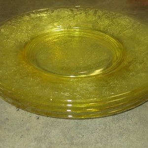 Hazel Atlas Depression Glass (4) Dinner Plates 10"